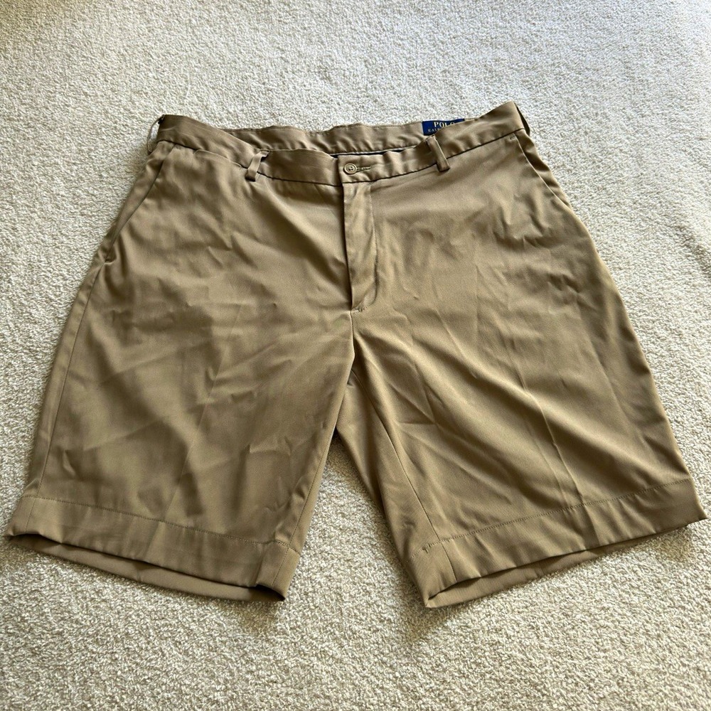 Polo Ralph Lauren Men's 36 Performance Stretch Classic Fit Khaki Golf Shorts